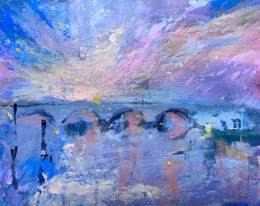 Richmond Bridge twilight - original painting